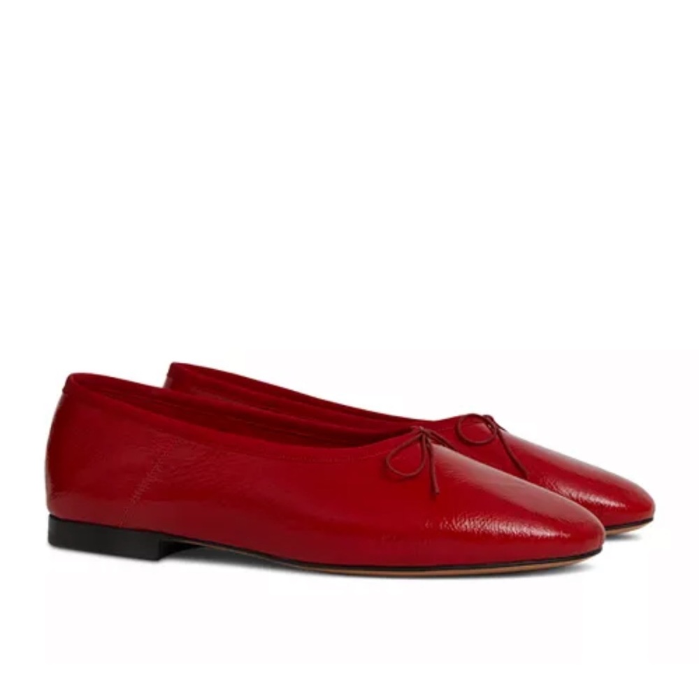 Mansur Gavriel Dream Ballerina ballet flats in red patent leather